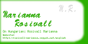 marianna rosivall business card